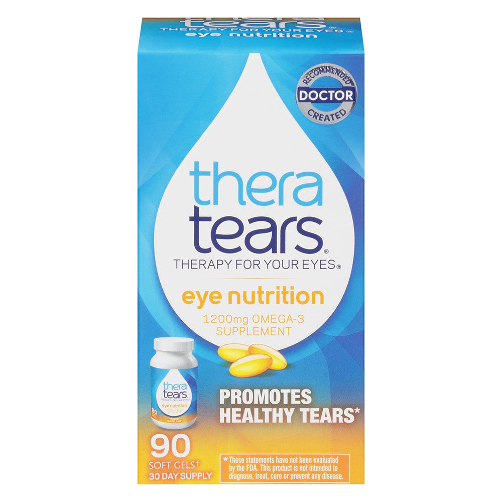 Thera Tears Eye Nutrition Omega-3 Supplement With Vitamin E, Capsules - 90 Ea